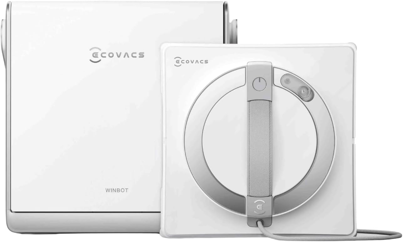 ECOVACS WINBOT W2 PRO OMNI Robot do czyszczenia szyb ze stacją wielofunkcyjną, ładowanie podczas pracy, dysza z potrójną końcówką, 12-stopniowy system ochrony