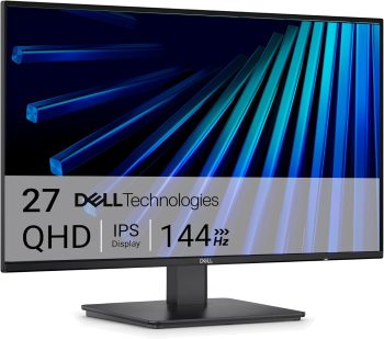 Dell Ekran PC 27 - SE2726D, QHD (2560 x 1440), 144Hz, IPS, 1ms MPRT, AMD FreeSync, 99% sRGB, VESA (100x100mm), DisplayPort, HDMI, 3 lata, czarny