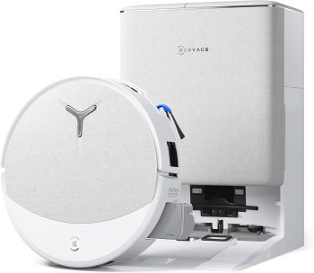 ECOVACS DEEBOT T90 PRO OMNI odkurzacz do odkurzacza, 30 000 Pa, ładowanie PowerBoost, OZMO ROLLER 3.0 z TruEdge 3.0, automatyczna dystrybucja roztworu czyszczącego, AGENT IA YIKO, biały