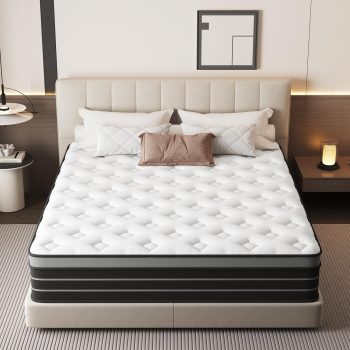 Materac 160 x 200 cm, łóżko kontynentalne, stopień twardości H3, odpowiedni dla dzieci i dorosłych, certyfikat Öko-Tex, ergonomiczny 7-strefowy materac, wysokość 20 cm