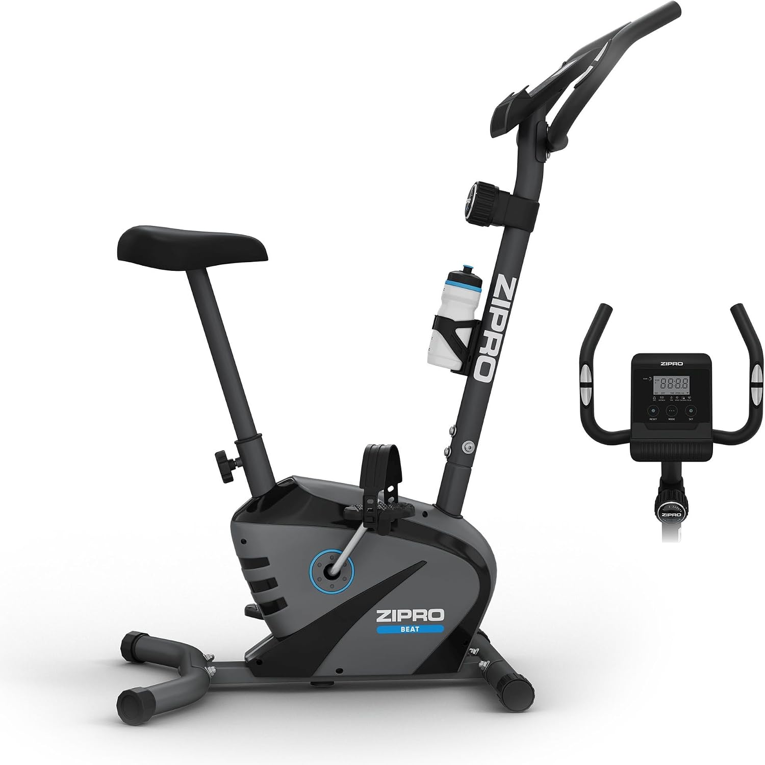 Zipro Rower treningowy Beat RS, ergometr fitness, magnetyczny trenażer rowerowy, ergometr do 120 kg, rower do użytku wewnątrz i na zewnątrz, rower treningowy do domu, ergometr rowerowy zasilany
