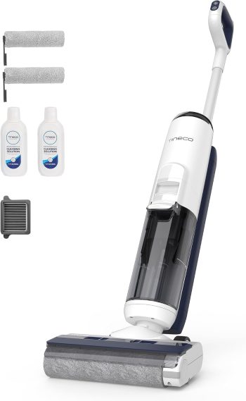 Tineco iFLOOR 5 Breeze Complete odkurzacz do pracy na mokro i na sucho, Jednoetapowe czyszczenie twardych podłóg, Czyszczenie krawędzi <0,5 cm, Samoczyszczenie, Lekki bezprzewodowy mop próżniowy