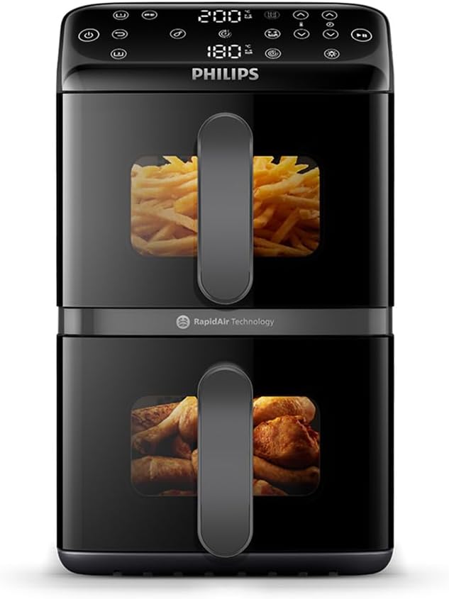 Philips Ovi Dual Basket Airfryer 4000 Pionowa Frytkownica Beztłuszczowa 10L