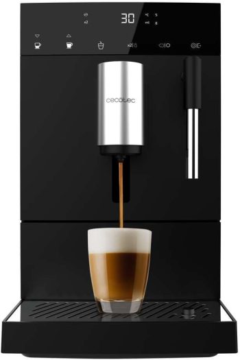 Cecotec Kompaktowy ekspres do kawy do espresso Cremmaet Steam. 1350 W, 19 bar, system termobloków, zbiornik na kawę ziarna 150 g z młynkiem i 1,1 l wody, kompaktowy z parownikiem