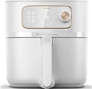 Frytkownica Beztłuszczowa Philips Combi 7000 z Serii XXL - 8,3 l (2 kg), Funkcje Gotowania 22-w-1, WiFi, 99% mmniej dodanego Tłuszczu** z Rapid CombiAir, Aplikacja HomeID, Kolor Biały (HD9876/20)