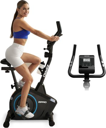 Zipro rower treningowy Boost, ergometr fitness, magnetyczny trener rowerowy, ergometr do 120 kg, rower do użytku wewnątrz i na zewnątrz, rower treningowy do domu, ergometr rowerowy zasilany bateriami