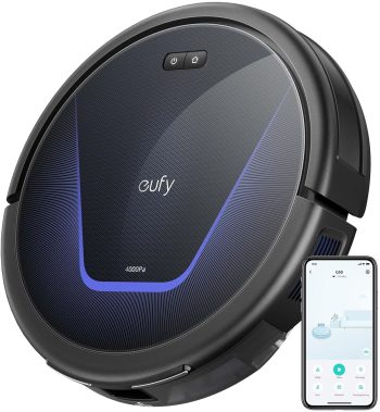 eufy G50 Automatyczny odkurzacz z silnym ssaniem 4000 Pa, dynamiczna nawigacja, grzebień Pro-Detangle, szczotka rolkowa, idealny do sierści zwierząt, twardych podłóg, dywanów