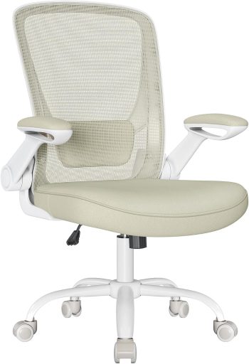 SONGMICS Ergonomiczny fotel biurowy, obrotowy z siatką, siedzisko 53 cm