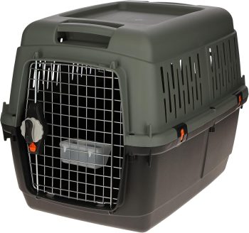 Kerbl Transporter Eco (dł. x szer. x wys. 92 x 64 x 67,5 cm, z miską na wodę i uchwytem do przenoszenia, wysokiej jakości metalowymi drzwiami) 80564