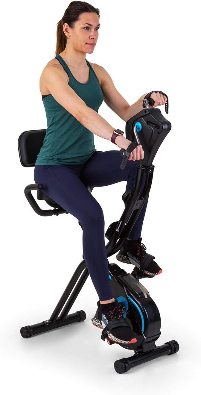 Capital Sports Azura rower domowy, F Bike z rezystorem magnetycznym, składany, do treningu wytrzymałościowego, z uchwytem na tablet, sprzęt fitness do domu