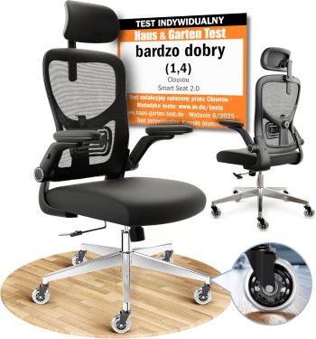 CLOUVOU SmartSeat Ergonomiczne krzesło biurowe [NR 1 W RANKINGU]