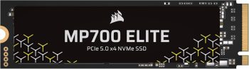CORSAIR MP700 ELITE 1TB PCIe 5.0 x4 NVMe Dysk SSD M.2 – Do 10 000 MB/s – Technologia 3D TLC NAND o Wysokiej Gęstości – M.2 2280 – Kompatybilny z DirectStorage – Czarny
