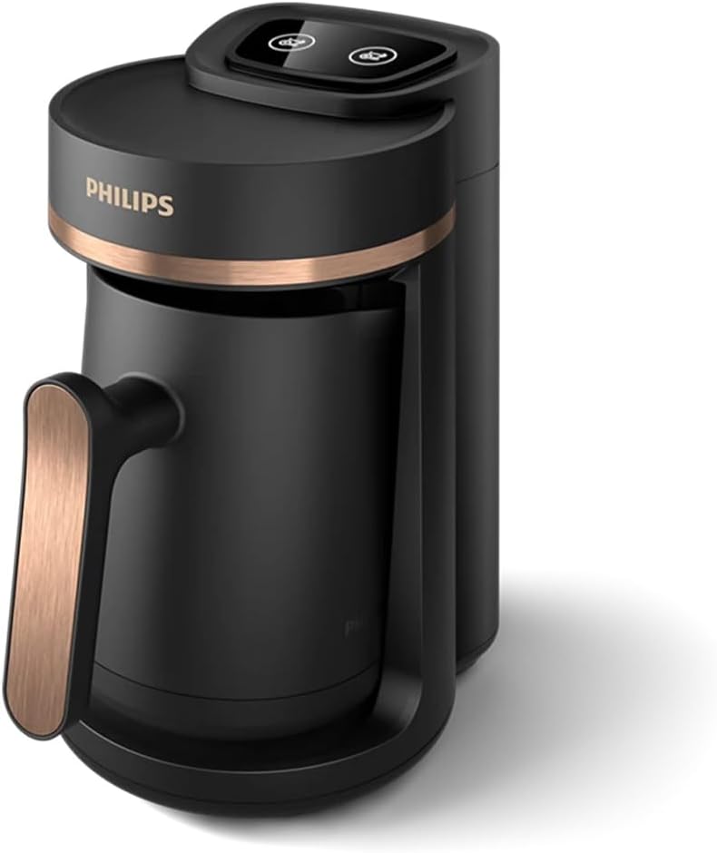Philips Ekspres do kawy Turecki Seria 5000 - funkcja powolnego parzenia, pojemność 4 filiżanek, zabezpieczenie przed przegrzaniem i przepełnieniem, wskaźnik gotowości, przyciski Easy Touch (HDA150/60)
