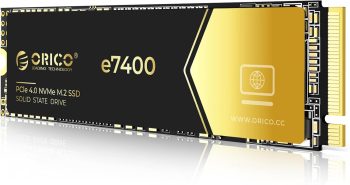 ORICO NVMe 1 TB SSD M.2, PCIe 4.0X4 - do 7200 MB/s SSD M2, wewnętrzny dysk SSD NAND, kompatybilny z macOS Windows dla graczy i twórców – e7400