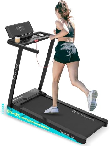 Mobvoi Home Treadmill Ultra 3 w 1 Walking Pad ze składanym 6% nachyleniem do biura domowego 2,5 KM Walking Running Treadmill Holder na kubek, telefon, laptop, duży obszar do biegania 12 km/h, 120 kg