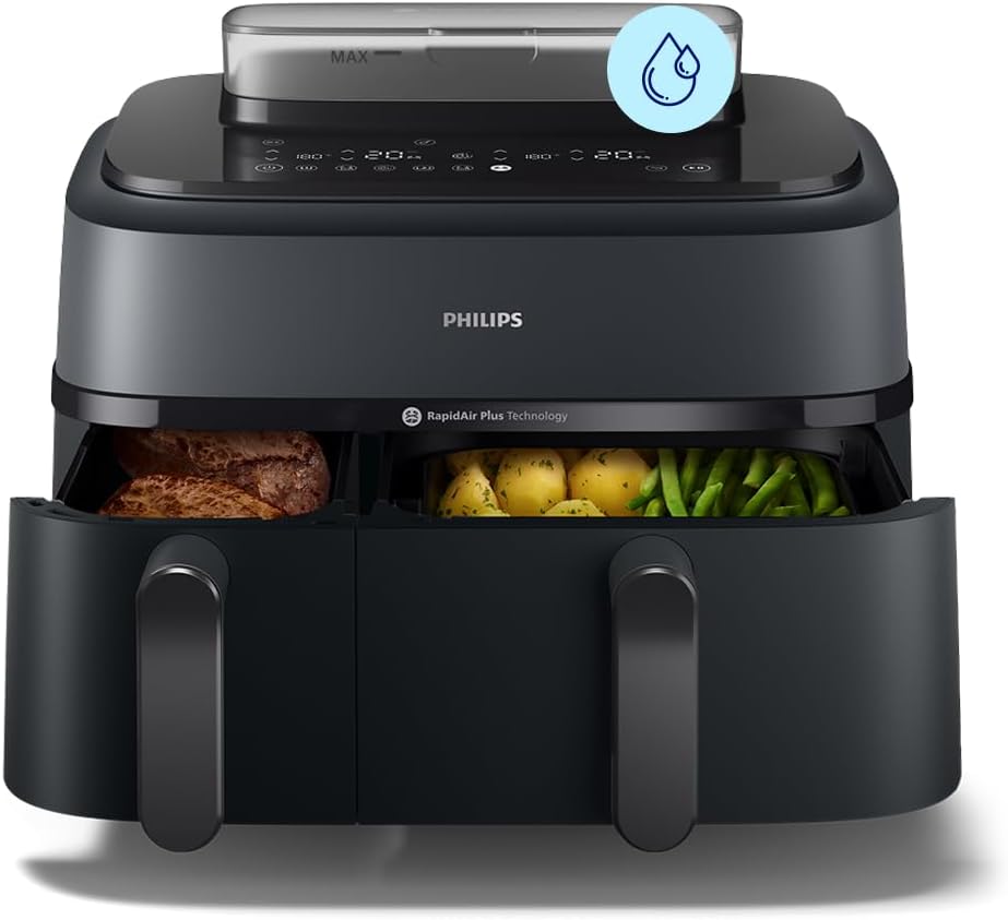 Philips Frytkownica beztłuszczowa 5000 Dual Basket NA550/00 9 l, czarna