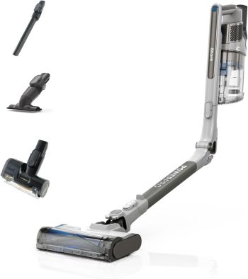 Shark PowerPro Odkurzacz bezprzewodowy, FloorDetect, Anti-Hair Wrap, Anti-Allergen Complete Seal, lekki, elastyczny, tryb ręczny, czas pracy 50 min, pojemnik na kurz XL, metaliczny (java), IZ380EUT
