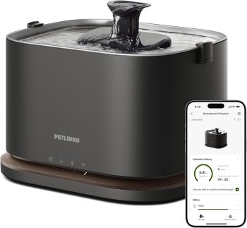 Petlibro Upgraded Dockstream 2 bezprzewodowa fontanna dla kotów z czujnikiem ruchu, 3 l, 23 dB, bardzo ciche, łatwe do czyszczenia, bez BPA, dozownik wody dla kotów