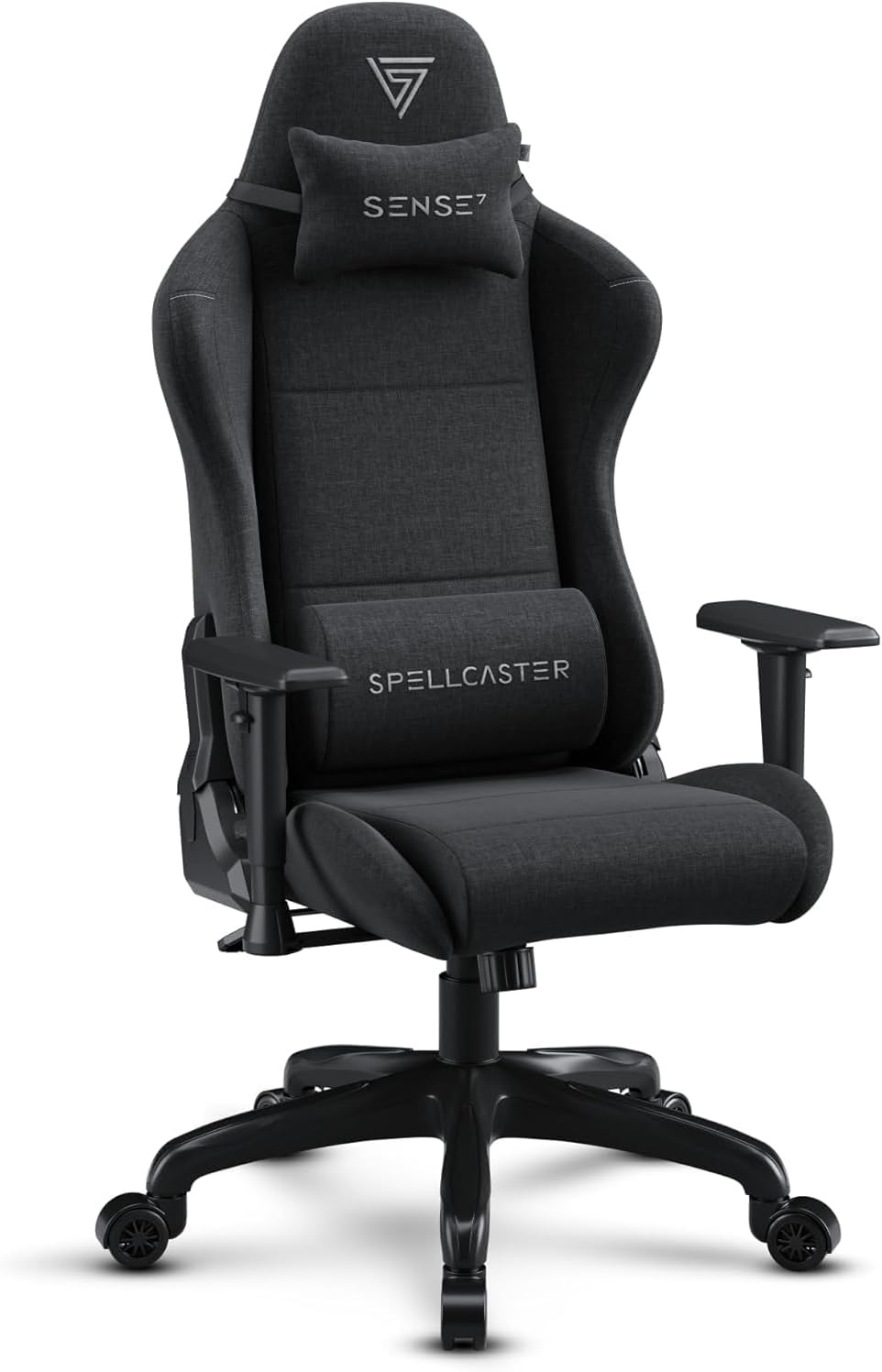 SENSE7 Spellcaster FUKU Fotel Gamingowy - Alcantara Premium - Ergonomiczny Komfort, Regulacja 160°, Regulowane Podłokietniki, Oddychająca Pianka HR - Idealny do Biura lub Gamingu, Elegancki Design