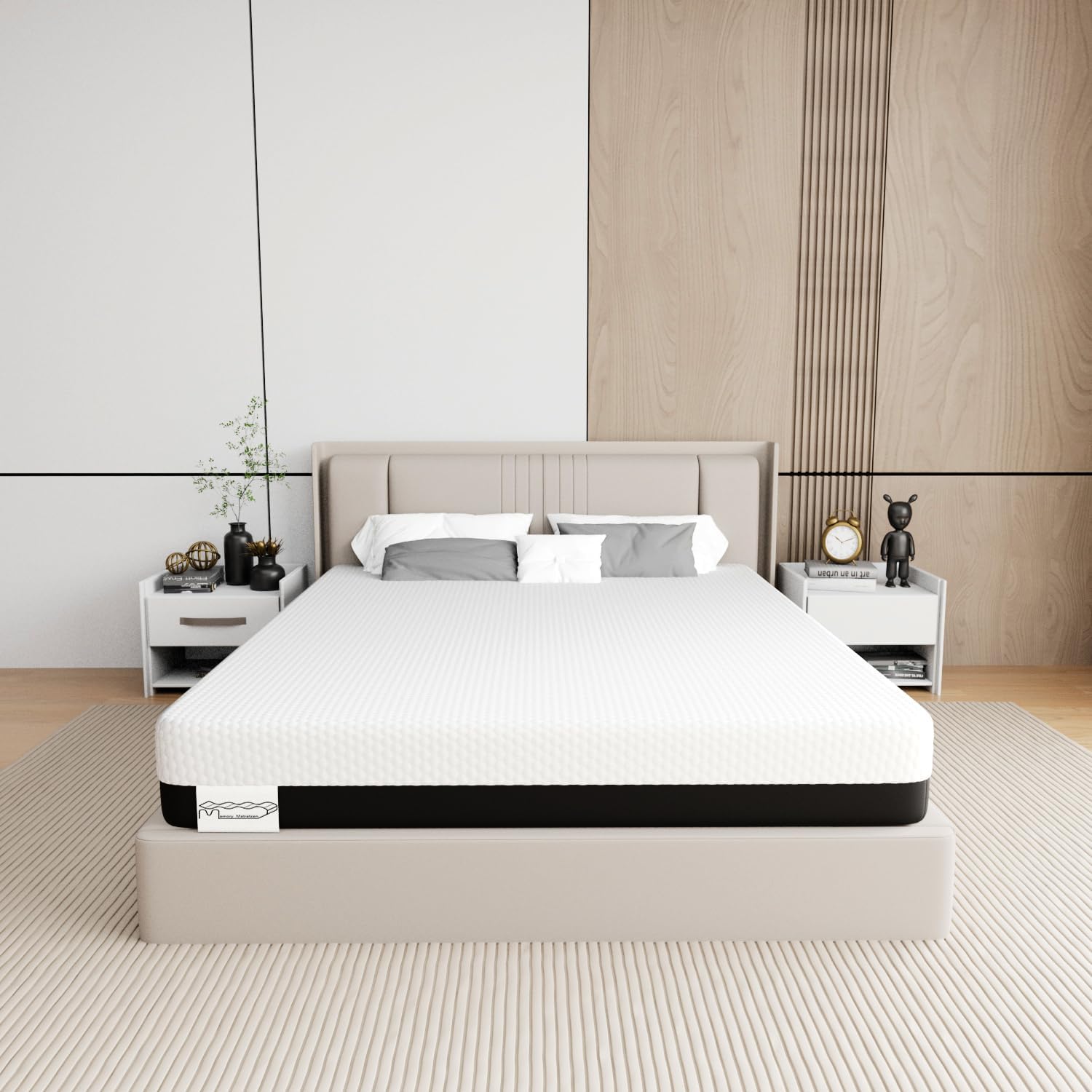 Materac 160 x 200 cm, 26 cm, o stopniu twardości H3, z pianki memory foam, podwójny materac, z zimną pianką, 7 stref, łagodzicielski dla ciała, nadaje się do łóżka