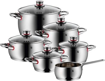 Wmf Quality One Zestaw Garnków Indukcyjnych, Stal Nierdzewna Szlachetna, Polerowana, Srebrny, 6-Częściowy